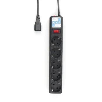 Ф-удлинитель, PC 3м, 5р, черн.граф. 10А, UPS(C14), SPG5-B3